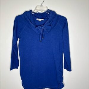 Boston Proper Royal Blue Hoodie Sweatshirt Long Sleeve Top Large BN14